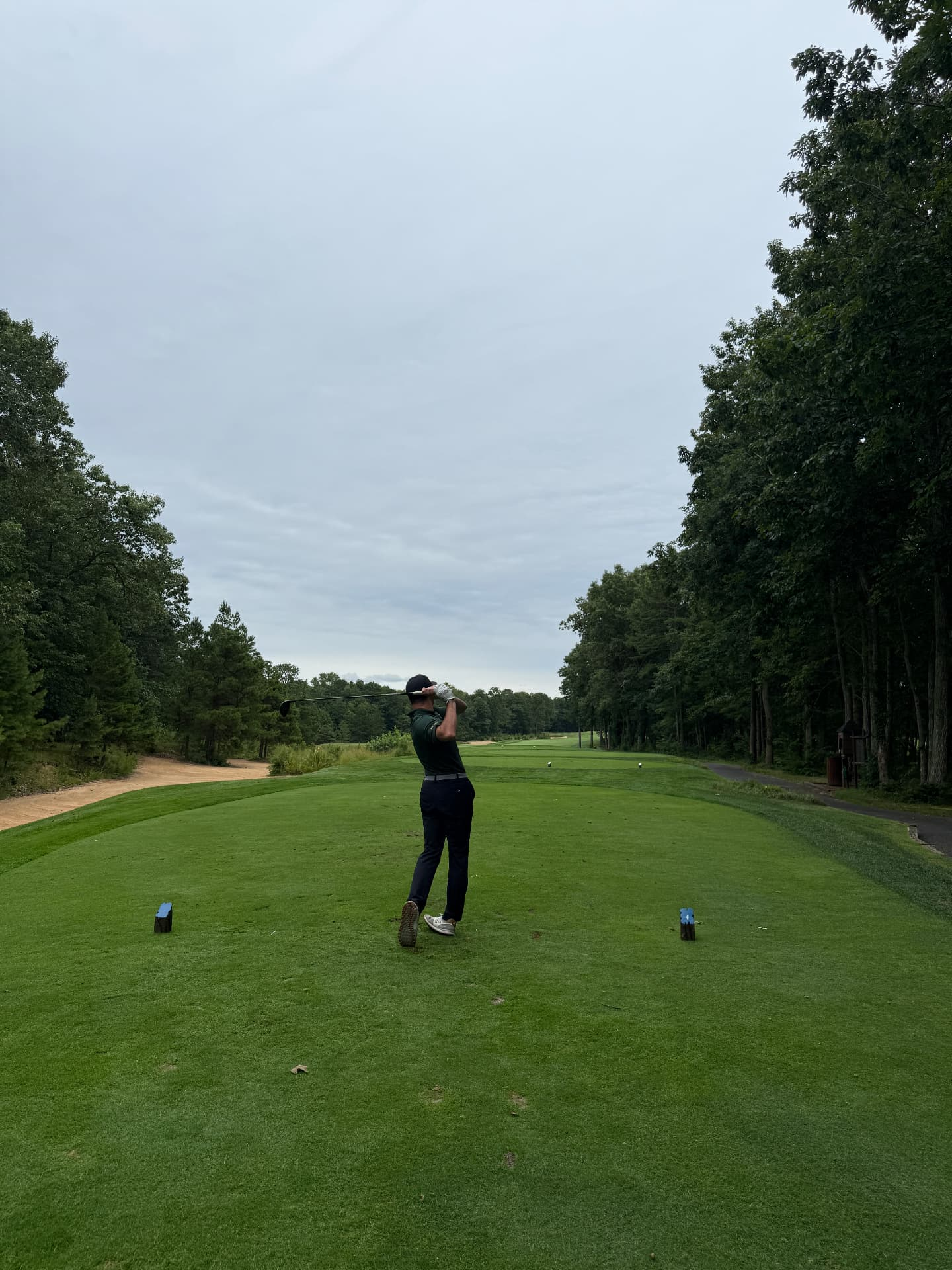Straight down the middle