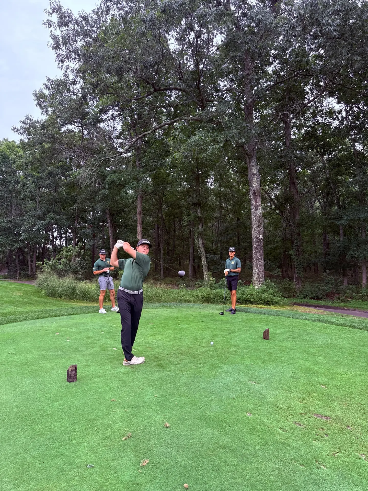 Follow-through, crew watching